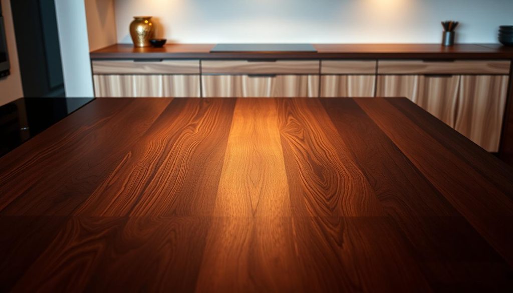 Modern Wood Countertop Design Contrast
