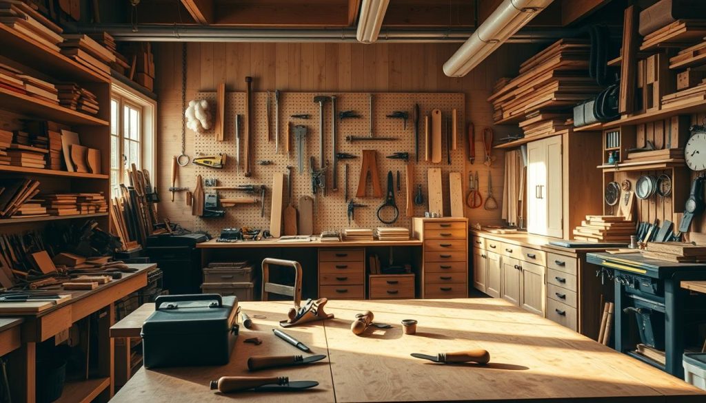 Organized Woodworking Workshop